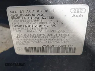 2012 Audi Q5 Premium Plus z VIN WA1LFAFP9CA031293, wystawiony jako IAAI lot #42865528 z przebiegiem 210 807 mil mil oraz . Historia ofert i sprzedaży dostępna na DreamBid. Obrazek 9.
