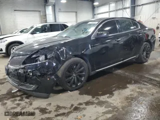 2015 Lincoln MKS with VIN 1LNHL9EK7FG601734, listed as a Copart auction lot 47249255 with 198,987 mi miles and Salvage Title. Bid and sale history available at carsss.com. Image 1.