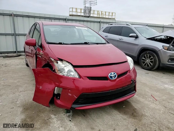 2012 Toyota Prius One with VIN JTDKN3DU5C1549281, listed as a Copart auction lot 44014415 with 0 mi miles and Salvage Title. Bid and sale history available at carsss.com. Image 10.