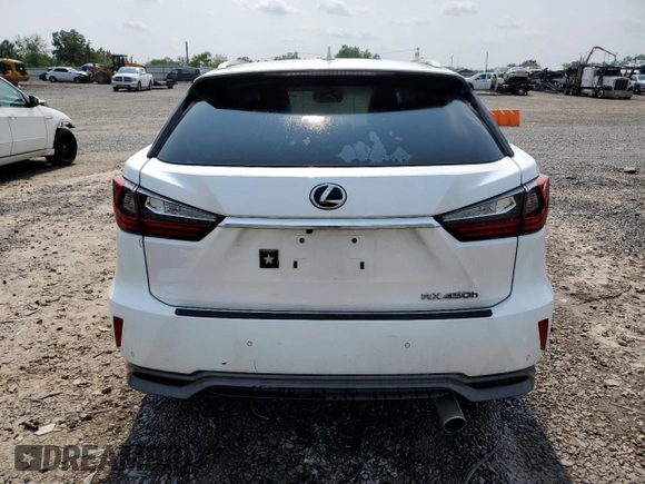 2016 Lexus RX 450h with VIN 2T2BGMCA4GC004192, listed as a Copart auction lot 59701365 with 257,355 mi miles and Salvage title. Bid and sale history available at DreamBid. Image 6.