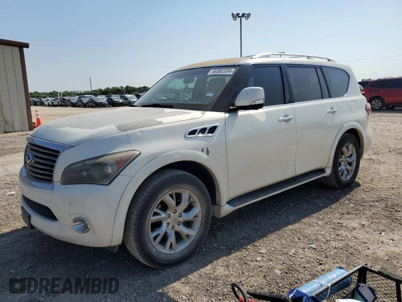 2012 Infiniti QX56 7-passenger with VIN JN8AZ2NF9C9517580, listed as a Copart auction lot 66382334 with 176,182 mi miles and Clean Title. Bid and sale history available at carsss.com. Image 1.