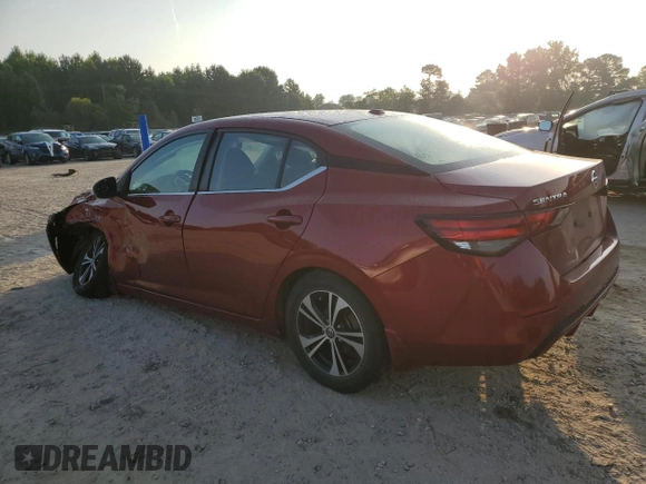 2021 Nissan Sentra SV with VIN 3N1AB8CV2MY220761, listed as a Copart auction lot 61938215 with 88,477 mi miles and Salvage title. Bid and sale history available at DreamBid. Image 2.