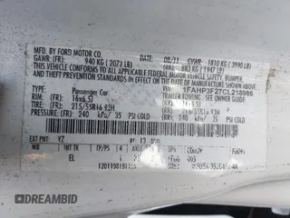 2012 Ford Focus SE with VIN 1FAHP3F27CL218986, listed as a IAAI auction lot 42633997 with 163,414 mi miles and . Bid and sale history available at DreamBid. Image 9.