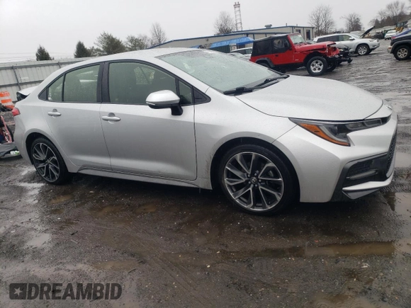 2020 Toyota Corolla SE with VIN JTDS4RCE4LJ021618, listed as a Copart auction lot 47934875 with 88,950 mi miles and Salvage Title. Bid and sale history available at DreamBid. Image 4.