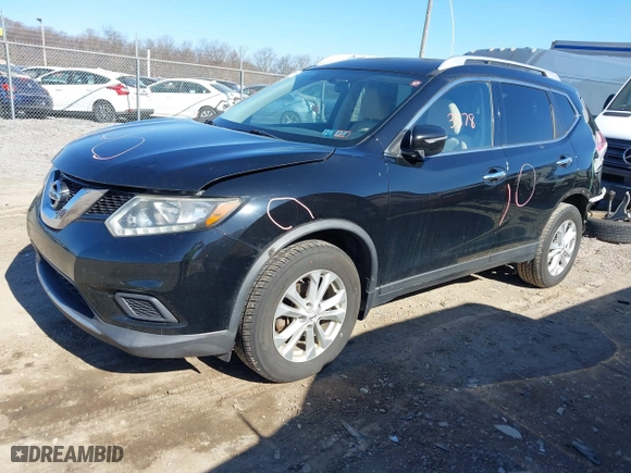 2015 Nissan Rogue SV with VIN KNMAT2MV0FP522057, listed as a IAAI auction lot 41673578 with 139,650 mi miles. Bid and sale history available at carsss.com. Image 17.