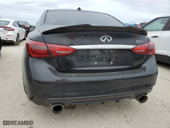 2020 Infiniti Q50 RED SPORT 400 with VIN JN1FV7AP9LM630390, listed as a Copart auction lot 76655404 with NaN miles and Non Repairable. Bid and sale history available at carsss.com. Image 6.