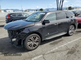 2017 Acura MDX w/Technology Pkg with VIN 5FRYD4H50HB040296, listed as a Copart auction lot 51181495 with 135,660 mi miles and Salvage Title. Bid and sale history available at carsss.com. Image 1.