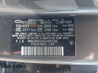 2025 Hyundai Elantra SEL Sport z VIN KMHLM4DG4SU980596, wystawiony jako IAAI lot #42295412 z przebiegiem 28 mil mil oraz . Historia ofert i sprzedaży dostępna na DreamBid. Obrazek 9.