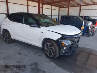 2024 Hyundai Kona N Line with VIN KM8HACA37RU048445, listed as a IAAI auction lot 41882573 with 16,009 mi miles. Bid and sale history available at carsss.com. Image 1.