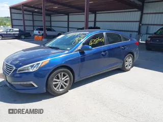 2015 Hyundai Sonata 2.4L SE with VIN 5NPE24AF0FH124081, listed as a IAAI auction lot 42187407 with 166,910 mi miles. Bid and sale history available at carsss.com. Image 2.