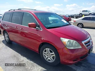 2006 Honda Odyssey EX-L z VIN 5FNRL38726B419219, wystawiony jako IAAI lot #42482551 z przebiegiem 151 406 mil mil oraz . Historia ofert i sprzedaży dostępna na DreamBid. Obrazek 1.