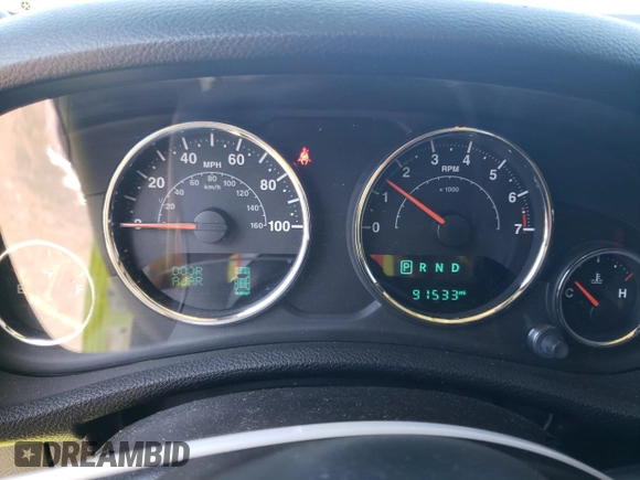 2016 Jeep Wrangler Unlimited Sport with VIN 1C4BJWDG8GL335001, listed as a Copart auction lot 53081785 with 91,533 mi miles and Salvage Title. Bid and sale history available at DreamBid. Image 9.