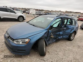 2017 Volkswagen Golf SportWagen S with VIN 3VWC17AU1HM523876, listed as a Copart auction lot 83899844 with 0 mi miles and Non Repairable. Bid and sale history available at carsss.com. Image 1.