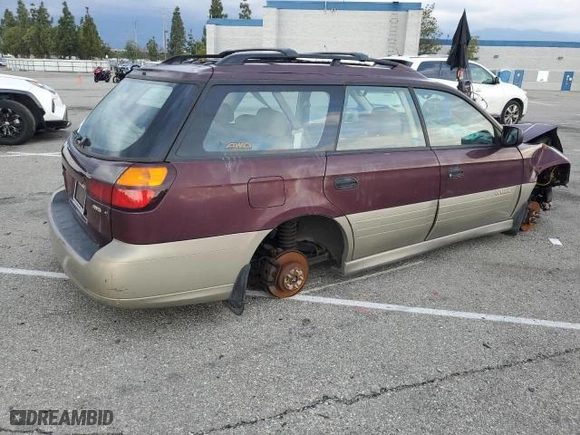 2000 Subaru Legacy Wagon Outback w/RB Equip with VIN 4S3BH665XY7635012, listed as a Copart auction lot 82428544 with 166,562 mi miles and Salvage Title. Bid and sale history available at carsss.com. Image 3.