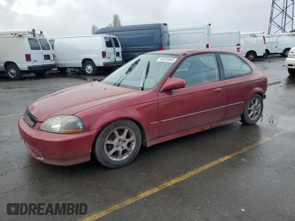 1998 Honda Civic CX with VIN 2HGEJ6327WH100766, listed as a Copart auction lot 45525865 with 265,388 mi miles and Salvage Title. Bid and sale history available at carsss.com. Image 1.