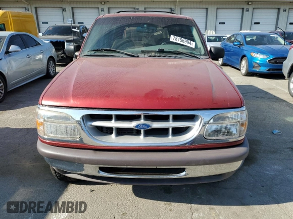 1997 Ford Explorer XLT with VIN 1FMDU35PXVUA56388, listed as a Copart auction lot 78156994 with 185,864 mi miles and Salvage title. Bid and sale history available at DreamBid. Image 5.