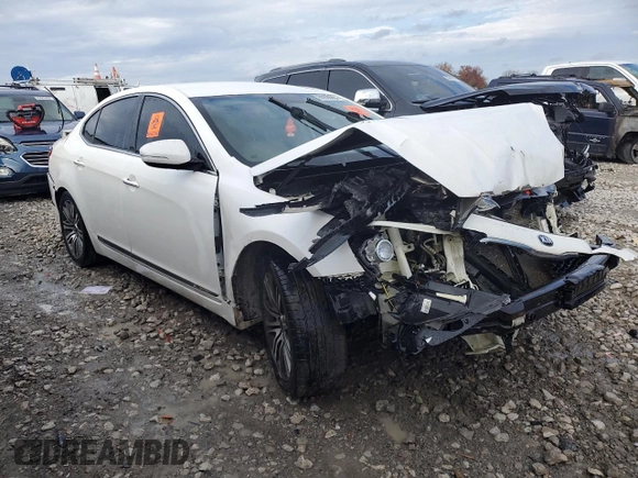 2015 Kia Cadenza Premium with VIN KNALN4D77F5168594, listed as a Copart auction lot 80890504 with 115,693 mi miles and Salvage Title. Bid and sale history available at carsss.com. Image 4.