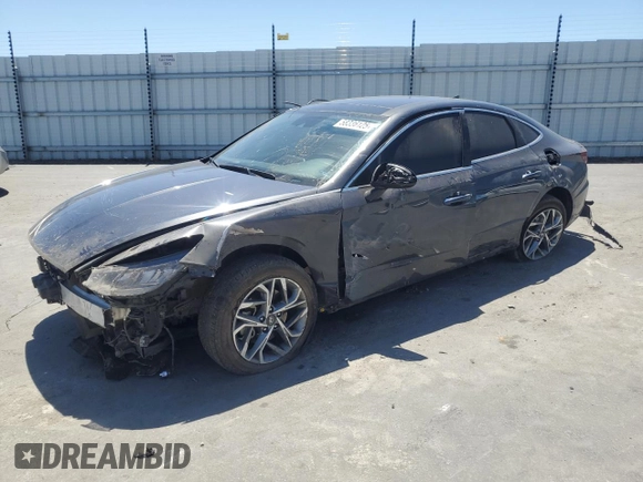 2020 Hyundai Sonata SEL z VIN 5NPEF4JA3LH039126, wystawiony jako Copart lot #58336125 z przebiegiem 57 370 mil mil oraz Szkoda całkowita • Salvage title. Historia ofert i sprzedaży dostępna na DreamBid. Obrazek 1.