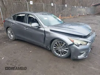 2018 Infiniti Q50 3.0t LUXE with VIN JN1EV7AP4JM591989, listed as a IAAI auction lot 41525340 with 78,812 mi miles. Bid and sale history available at carsss.com. Image 1.
