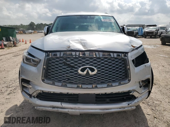 2018 Infiniti QX56 8-passenger with VIN JN8AZ2NC7J9440498, listed as a Copart auction lot 54333865 with 80,904 mi miles and Salvage Title. Bid and sale history available at carsss.com. Image 5.
