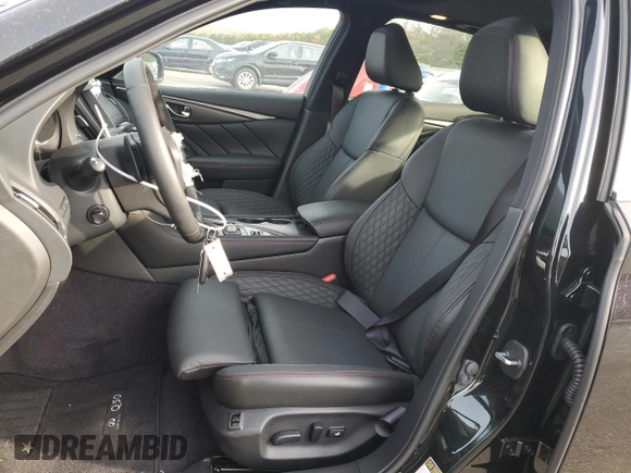 2024 Infiniti Q50 Red Sport 400 with VIN JN1FV7DRXRM680351, listed as a Copart auction lot 72008234 with 462 mi miles and Salvage title. Bid and sale history available at DreamBid. Image 7.