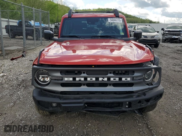 2024 Ford Bronco Big Bend z VIN 1FMDE7AH8RLB10818, wystawiony jako Copart lot #54044715 z przebiegiem 5 330 mil mil oraz Szkoda całkowita • Salvage title. Historia ofert i sprzedaży dostępna na DreamBid. Obrazek 5.