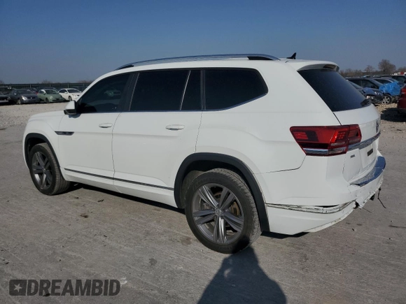2019 Volkswagen Atlas SEL R-Line with VIN 1V2RR2CA5KC514018, listed as a Copart auction lot 49083155 with 97,812 mi miles and Salvage title. Bid and sale history available at DreamBid. Image 2.