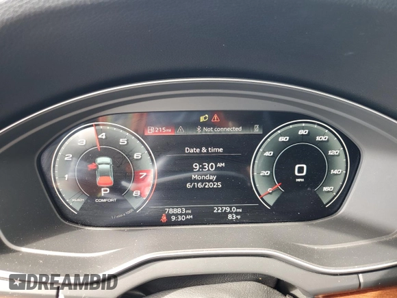 2021 Audi Q5 Premium Plus with VIN WA1BAAFY8M2011079, listed as a Copart auction lot 60714455 with 78,883 mi miles and Salvage title. Bid and sale history available at DreamBid. Image 9.
