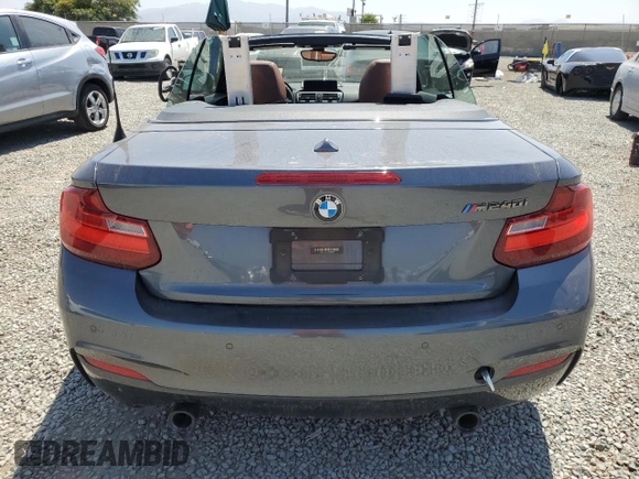 2017 BMW 2 Series with VIN WBA2L1C34HV666785, listed as a Copart auction lot 61775835 with 57,386 mi miles and Salvage title. Bid and sale history available at DreamBid. Image 6.