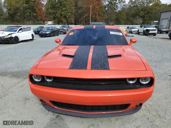 2016 Dodge Challenger SXT Plus with VIN 2C3CDZAG5GH337727, listed as a Copart auction lot 77397604 with 0 mi miles and Salvage Title. Bid and sale history available at carsss.com. Image 5.