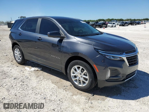 2022 Chevrolet Equinox LT with VIN 3GNAXKEV8NS231042, listed as a Copart auction lot 49452605 with 18,164 mi miles and Salvage Title. Bid and sale history available at DreamBid. Image 4.
