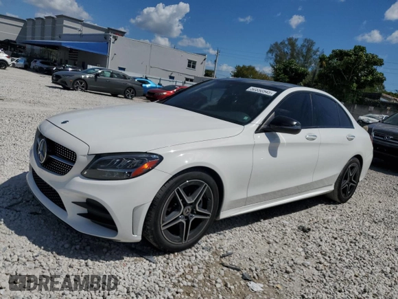 2021 Mercedes-Benz C 300 with VIN W1KWF8DBXMR610630, listed as a Copart auction lot 50550545 with 44,072 mi miles and Non Repairable. Bid and sale history available at carsss.com. Image 1.