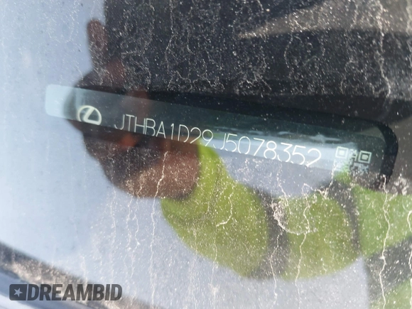 2018 Lexus IS 300 with VIN JTHBA1D29J5078352, listed as a IAAI auction lot 42439201 with 64,036 mi miles and . Bid and sale history available at DreamBid. Image 9.