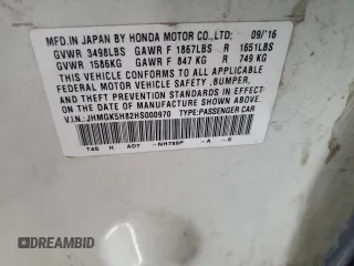 2017 Honda Fit EX-L with VIN JHMGK5H82HS000970, listed as a Copart auction lot 56025545 with Not provided miles and Clean title. Bid and sale history available at DreamBid. Image 13.