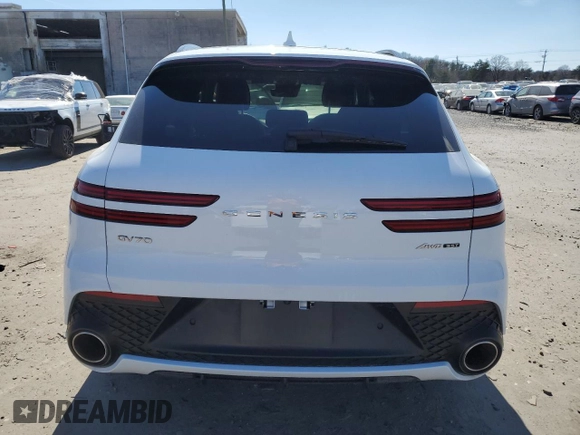 2024 Genesis GV70 Sport with VIN 5NMMCDTC5RH015306, listed as a Copart auction lot 47453885 with 24,248 mi miles and Salvage title. Bid and sale history available at DreamBid. Image 6.