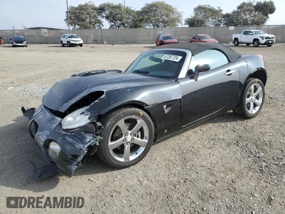 2007 Pontiac Solstice z VIN 1G2MB35B97Y117728, wystawiony jako Copart lot #87267724 z przebiegiem Nie podano mil oraz Szkoda całkowita • Salvage title. Historia ofert i sprzedaży dostępna na DreamBid. Obrazek 1.