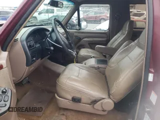 1996 Ford Bronco Custom with VIN 1FMEU15H7TLB67016, listed as a Copart auction lot 43911765 with 150,183 mi miles and Salvage Title. Bid and sale history available at DreamBid. Image 7.