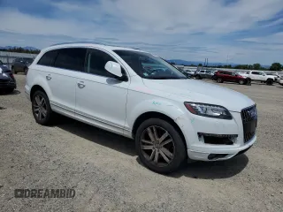 2015 Audi Q7 Premium Plus with VIN WA1LGAFE0FD004076, listed as a Copart auction lot 62591485 with 70,508 mi miles and Salvage title. Bid and sale history available at DreamBid. Image 4.