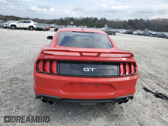 2019 Ford Mustang GT with VIN 1FA6P8CF7K5196244, listed as a Copart auction lot 44245405 with 74,182 mi miles and Salvage title. Bid and sale history available at DreamBid. Image 6.