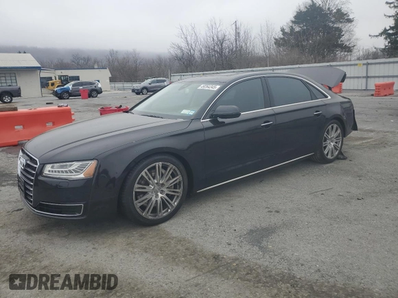 2015 Audi A8 L 3.0T with VIN WAU3GAFD3FN001094, listed as a Copart auction lot 49264345 with 87,184 mi miles and Salvage Title. Bid and sale history available at carsss.com. Image 1.