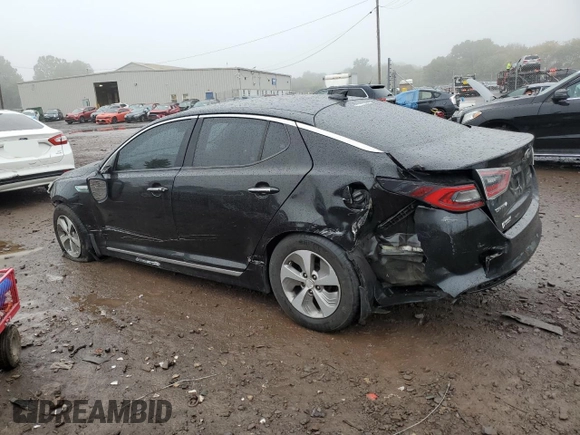2015 Kia Optima Hybrid with VIN KNAGM4AD0F5082638, listed as a Copart auction lot 72855864 with 0 mi miles and Salvage Title. Bid and sale history available at carsss.com. Image 2.