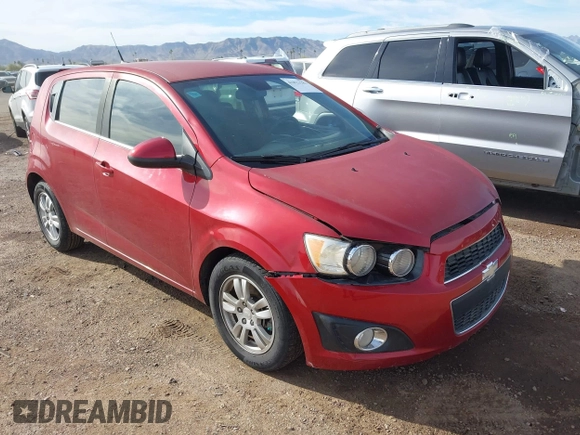 2013 Chevrolet Sonic LT with VIN 1G1JC6SB9D4113711, listed as a IAAI auction lot 41823182 with 116,711 mi miles. Bid and sale history available at carsss.com. Image 1.