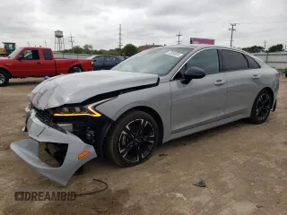 2021 Kia K5 GT-Line with VIN 5XXG64J25MG013819, listed as a Copart auction lot 72634034 with 53,799 mi miles and Salvage Title. Bid and sale history available at carsss.com. Image 1.