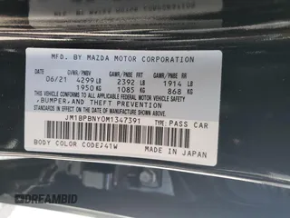 2021 Mazda Mazda3 Hatchback 2.5 Turbo Premium Plus with VIN JM1BPBNY0M1347391, listed as a Copart auction lot 48177413 with 0 mi miles. Bid and sale history available at carsss.com. Image 12.