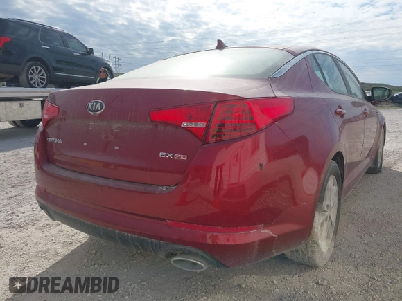 2013 Kia Optima EX with VIN 5XXGN4A78DG237164, listed as a IAAI auction lot 40764476 with 100,514 mi miles and . Bid and sale history available at DreamBid. Image 4.