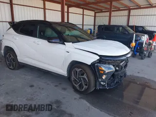 2024 Hyundai Kona N Line with VIN KM8HACA37RU048445, listed as a IAAI auction lot 41882573 with 16,009 mi miles. Bid and sale history available at carsss.com. Image 1.