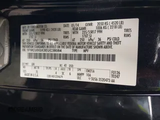 2014 Ford Escape SE с VIN 1FMCU0GX3EUC38084, выставлен на аукционе IAAI как лот 38231507 с пробегом 157 955 миль миль и . История ставок и продаж доступна на DreamBid. Изображение 9.