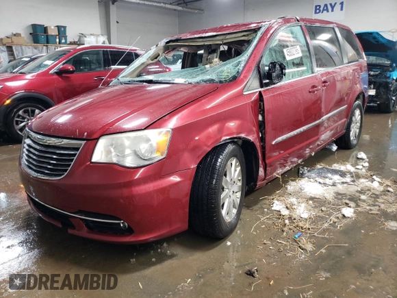 2012 Chrysler Town & Country with VIN 2C4RC1BG1CR338631, listed as a Copart auction lot 45802795 with 163,187 mi miles and Salvage Title. Bid and sale history available at DreamBid. Image 1.