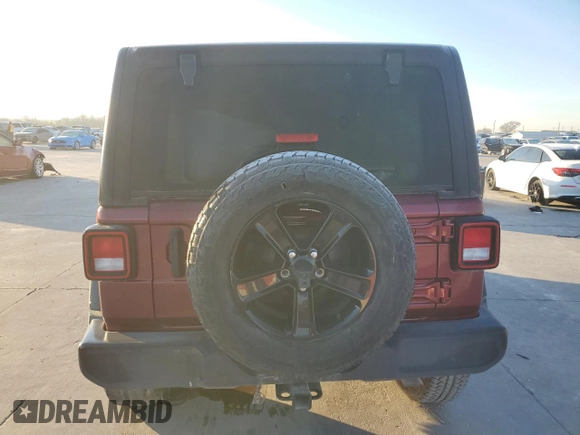 2021 Jeep Wrangler Unlimited 80th Anniversary with VIN 1C4HJXDN9MW596033, listed as a Copart auction lot 87640685 with 14,633 mi miles and Salvage title. Bid and sale history available at DreamBid. Image 6.