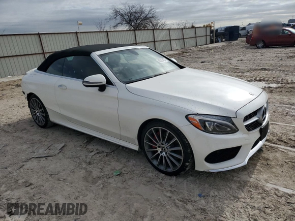 2017 Mercedes-Benz C 300 with VIN WDDWK4JB6HF520973, listed as a Copart auction lot 85326424 with 34,825 mi miles and Salvage Title. Bid and sale history available at DreamBid. Image 4.